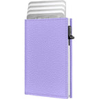 Rfid Wallet Women - Small Slim Trifold Leather Wallet With Metal Pop Up Card Holder, 2026 Trendy Lavender Purple, Holds 11 Cards 10+ Bills, Id Window Cash Slot, Gift For Her