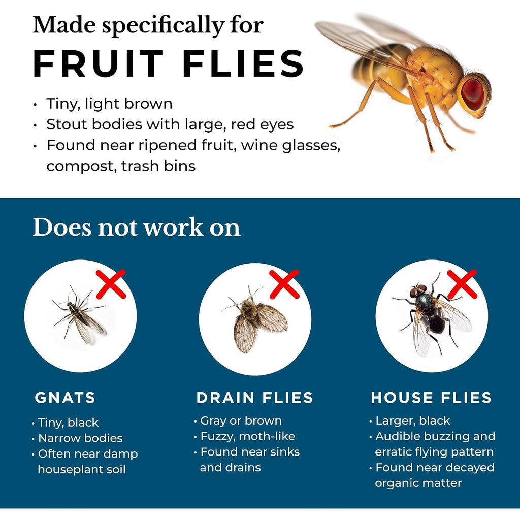 Wondercide - Fruit Fly Traps For Indoors - 5.4 Oz, 2 Pack | Trap For Kitchen, Home, And Indoor Areas - Killer Of Fruit Flies - Made In Usa & Plant Powered