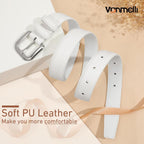 VONMELLI Leather Belts for Women Fashion Wasit Ladies Belt for Jeans Pants Dresses with Pin Buckle