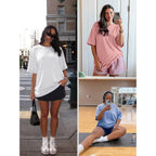 ATHMILE Womens Oversized T Shirts Casual Tee Workout Tops Gym Clothes Summer Loose Fit Short Sleeve Graphics Basic Y2K 2026 White-p