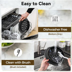 Ukeetap 10" Pro Chicken Shredder Tool Twist Large For Kitchen, Bpa-Free Food-Safe Meat Grinder, Visible Chicken Breast Meat Shredder With Strong Anti-Slip Bottom & Ergonomic Handle, Black