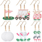 Nosiny 6 Pairs Earrings for Women Jewelry Derby Baseball Softball Soccer Golf Teacher Sports Game Earrings Tooth Gifts