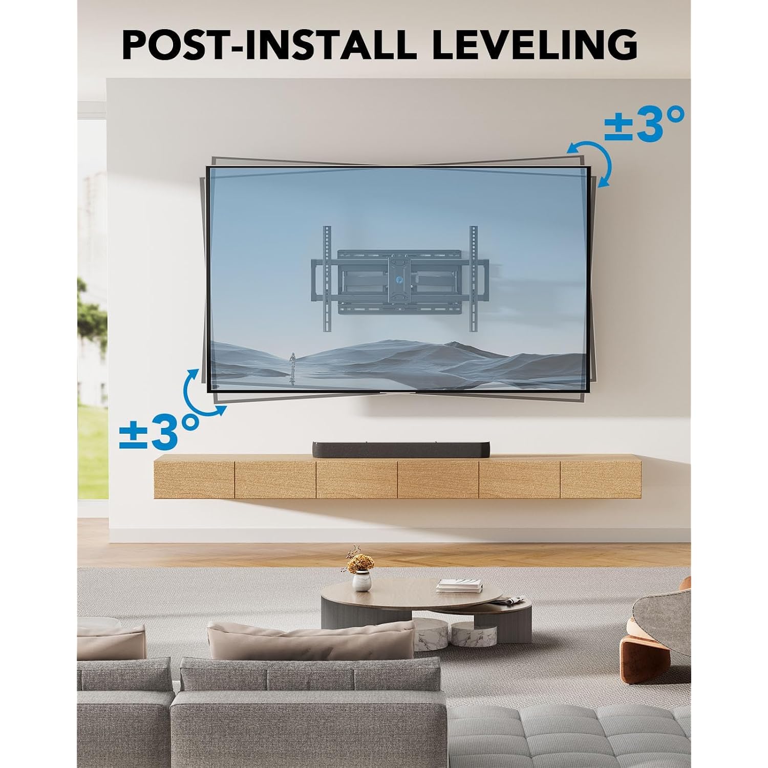 Pipishell Full Motion Tv Wall Mount For 42-85 Inch Led Tvs Up To 132Lbs, Fits 65 75 Inch Swivel Tv Mount Bracket With Articulating Arms, Max Vesa 600X400Mm, Fits 12” 16" Wood Studs