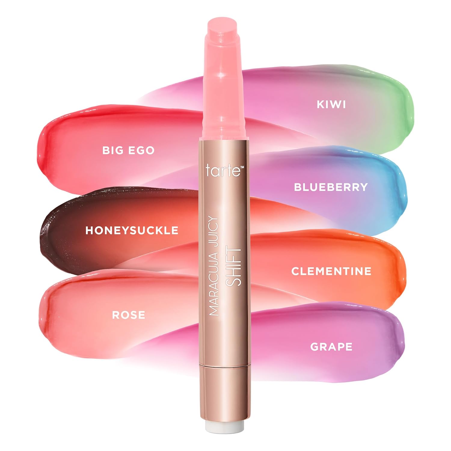 tarte maracuja juicy lip & cheek shift - pH-Powered Lip Stain & Cheek Stain, Lip Gloss Balm with Hyaluronic Acid for Smooth Moisturized Lips & Cheek Tint, Vegan & Cruelty-Free