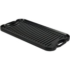 Amazon Basics Pre-Seasoned Cast Iron Reversible Rectangular Grill/Griddle with Even Heat Distribution, Black, 20 x 10.63 x 0.98 inch