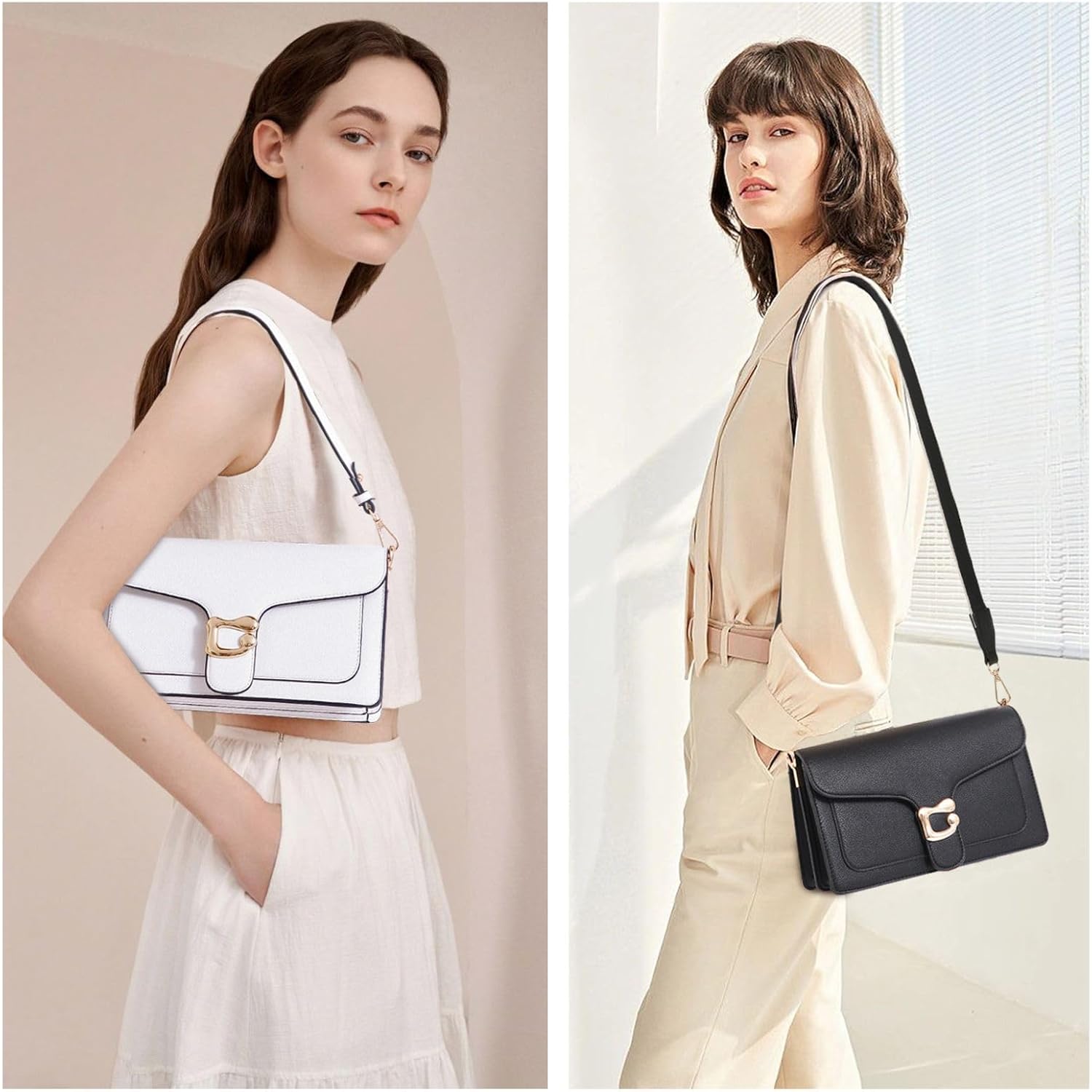 Travistar Crossbody Bags for Women Trendy - Small Cross Body Purse Shoulder Bag Leather Handbags Evening Clutch with 2 Straps | 2 detachable straps, Chic elegant design, Perfect size, Premium materials, Multiple color, Great value