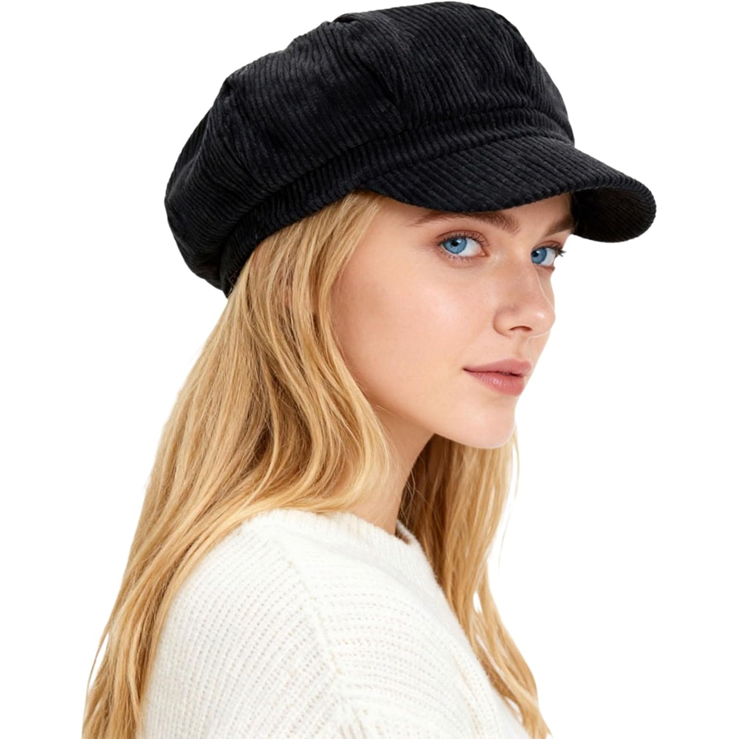 Womens Retro Corduroy Ivy Newsboy Paperboy Cabbie Gatsby Painter Hats Caps | Womens, Retro, Ivy Black1