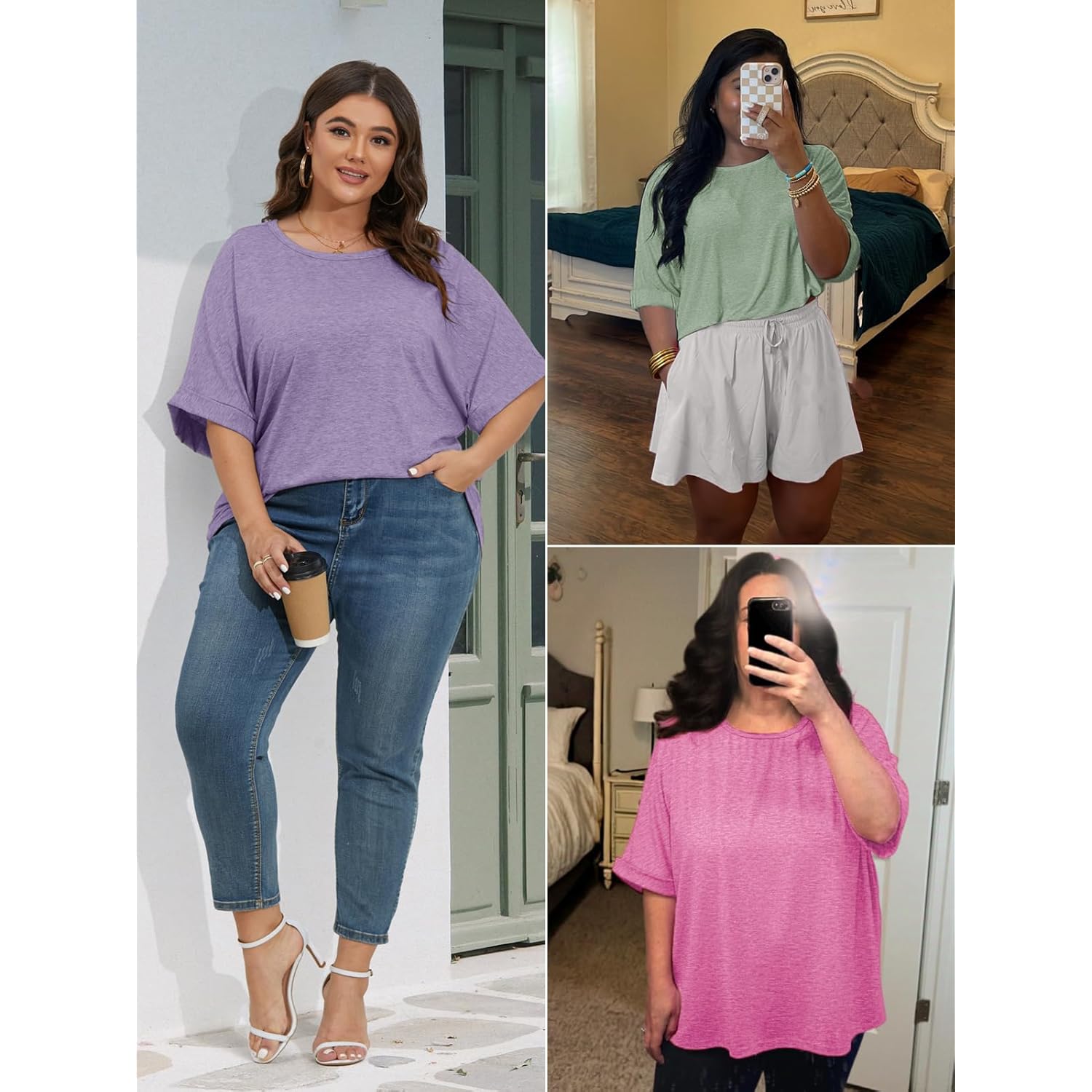 Womens Oversized T Shirts Summer Tops Spring Casual Loose Fit Workout Short Sleeve 2026 Beach Vacation