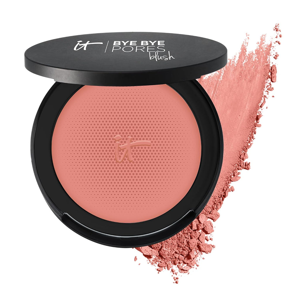 It Cosmetics Bye Bye Pores Blush - Sheer, Buildable Color - Diffuses The Look Of Pores & Imperfections - With Silk, Hydrolyzed Collagen, Peptides & Antioxidants - 0.192 Oz