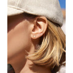 Flat Back Earrings- 14K Gold/White Gold Plated/Blck Tiny Bow Sun Moon Star Hammerhead Shark Dragon Cowboy Boot Palm Tree Softball Flatback Stud Earrings for Women Helix Jewelry