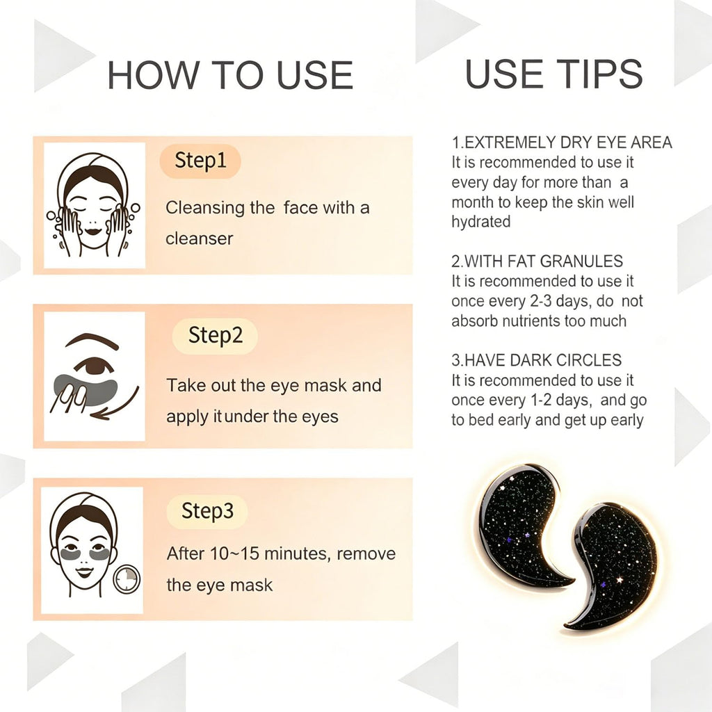 Under Eye Patches (60Pcs), Parches Para Ojeras, Moisturizing Eye Patches For Puffy Eyes And Dark Circles, Collagen Eye Patches, Bamboo Charcoal Eye Mask, Hydrating, Reduce Wrinkles And Fine Lines