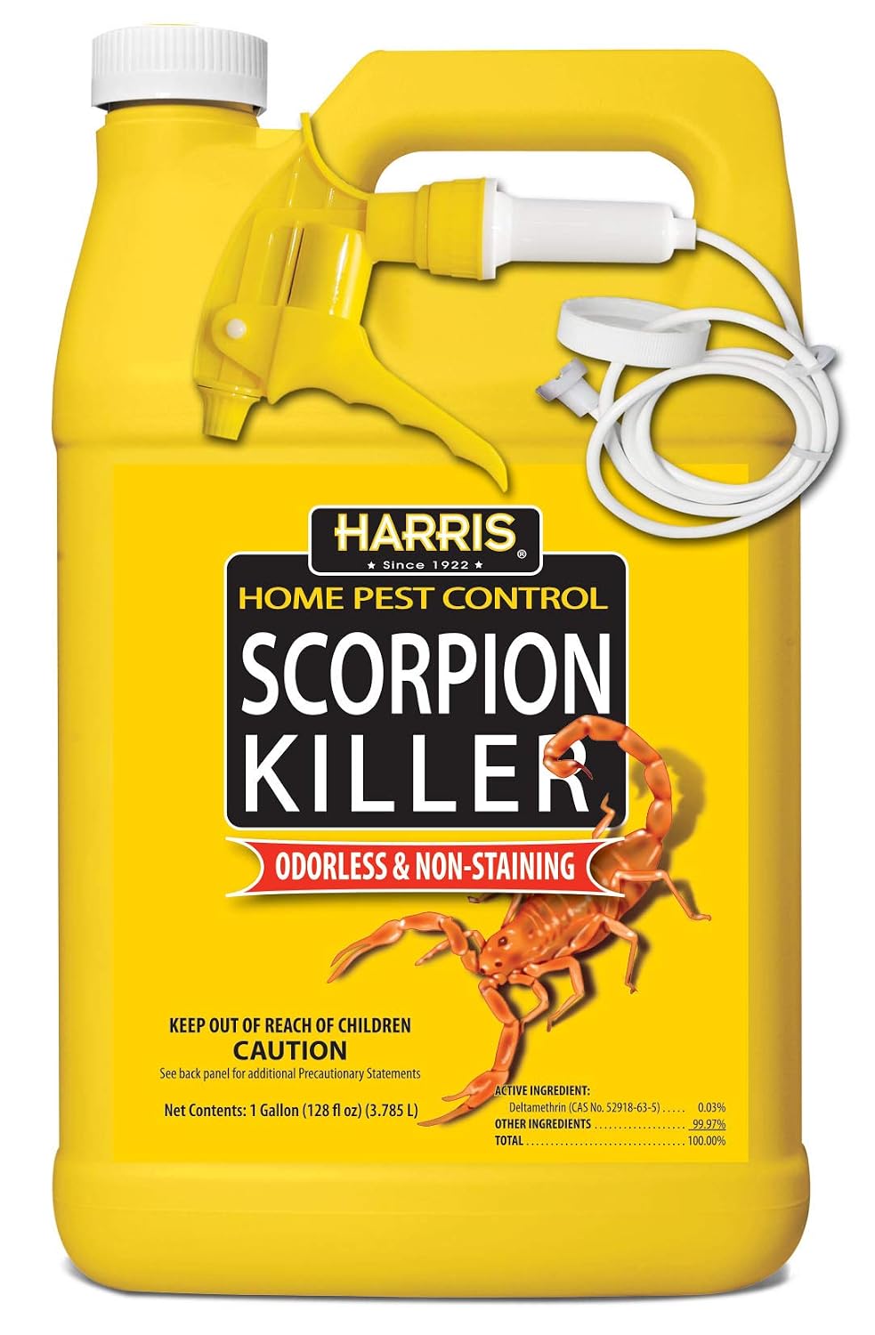 Harris Scorpion Killer, Liquid Spray With Odorless And Non-Staining Extended Residual Kill Formula (Gallon) 128 Fl Oz
