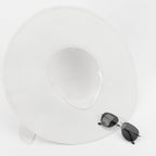 Sun Hats for Women Straw Wide Brim Summer Beach Hat with Big Bow Floppy Foldable Roll up Cap for Outdoor UPF 50+ Big Bow : White