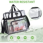 Bagenius Clear Tote Bag Stadium Approved, Game Day Satchel Bag with ‌Non-detachable Reinforced Strap for Concert, Work, Sport