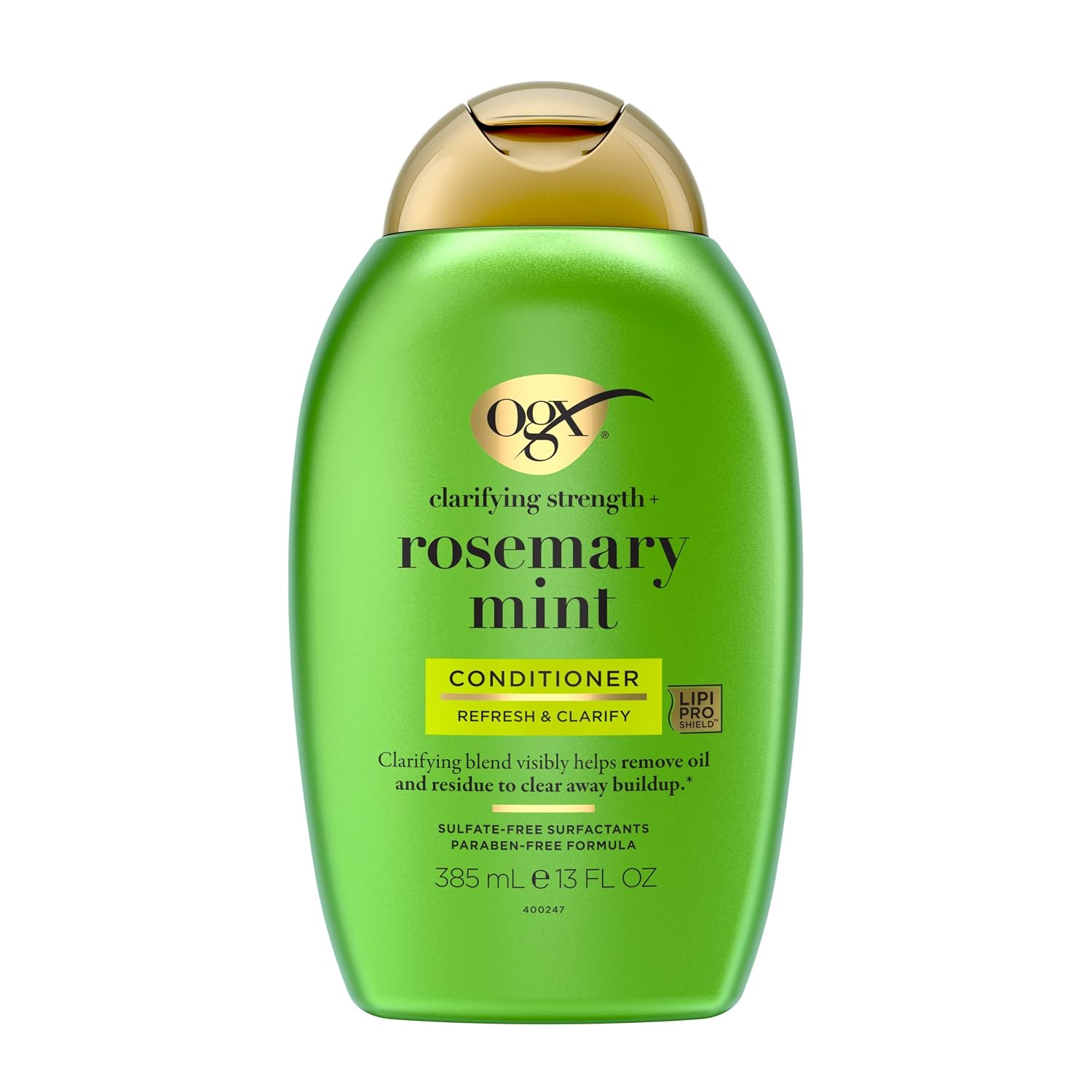 Ogx Clarifying Strength + Rosemary Mint Conditioner, Clarifying Conditioner For Oily Hair Visibly Helps Remove Oil & Residue To Clear Away Buildup, Sulfate-Free Surfactants, 13 Fl. Oz