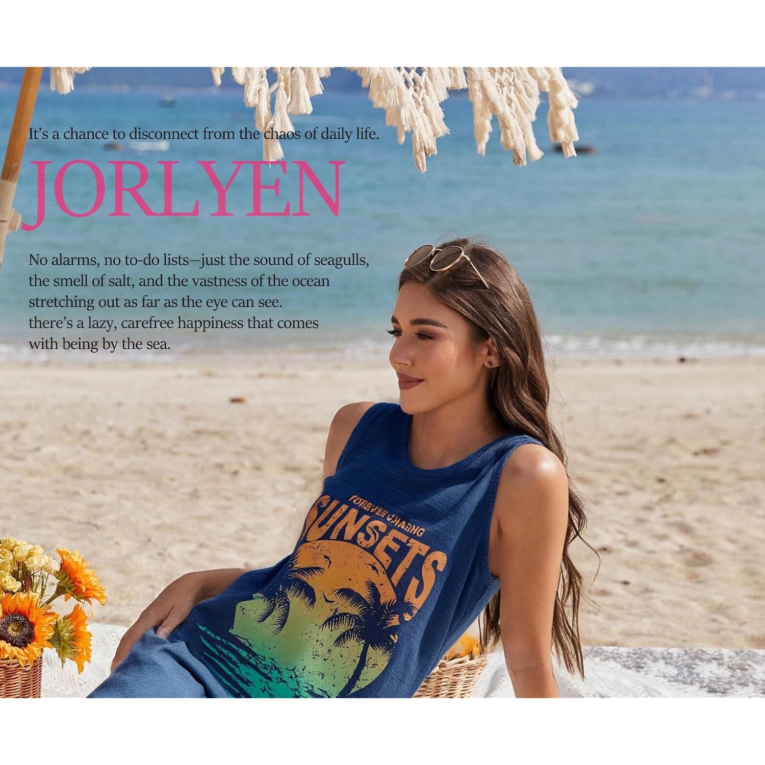 Summer Tank Dress For Women Casual Vacation Sundress Coconut Tree Graphic Beach Cover Up