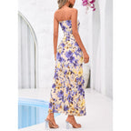 Btfbm Off The Shoulder Dresses For Women Summer 2026 Strapless Ruffle Slit Formal Wedding Guest Dress Cocktail Party