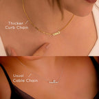 DayOfShe Custom Tiny Name Necklaces for Wedding Bridesmaid Gifts Best Friend Birthday Gifts, 18K Gold Plated Dainty Name Necklace Personalized Christmas Jewelry Gifts