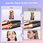 Flawless Facial Hair Remover for Women, Device, Remover Women Face, Finishing Touch Upper Lips, Chin & Cheeks, USB Rechargeable with LED LightIncluded Two Replacement Heads (Black)