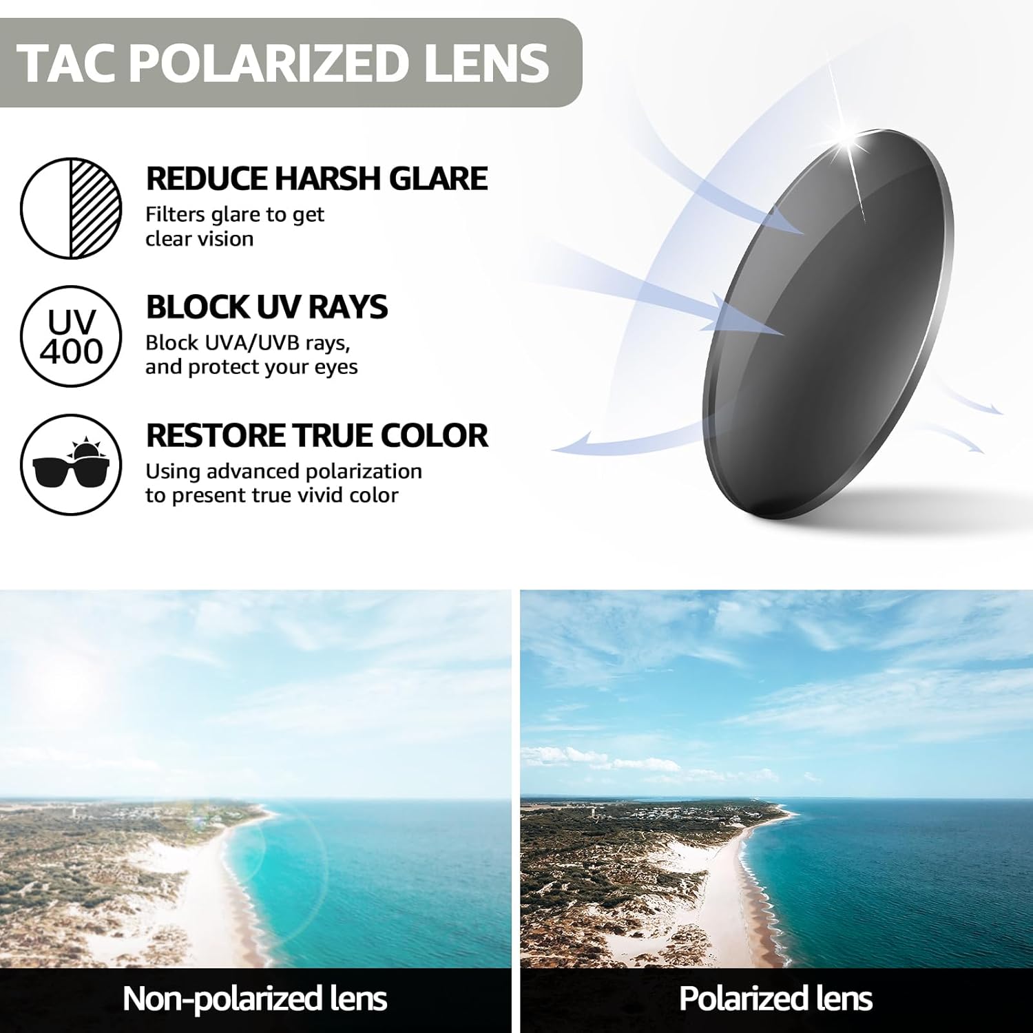 TJUTR Polarized Fit Over Sunglasses for Women, Trendy Sun Glasses Over Prescription Glasses UV400 Protection TS5779