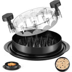 Soullife Chicken Shredder 8 Inches, Chicken Shredder Tool Twist For Pork Beef Chicken, Meat Shredder, Clear Lid, Ergonomic Handle, Strong Anti-Slip, Bpa Free, Easy To Clean, Dishwasher Safe (Black)