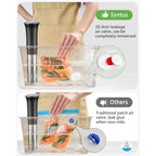 Syntus Vacuum Sealer Bags For Food, 60 Pcs (S+M+L) 8" X 10" And 10" X 13.8" And 11.8" X 13.8" Food Storage Bags For Sous Vide Cooking Microwave Heating, Air Valve Zipper Bags