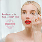 Finishing Touch Flawless Brows Eyebrow Hair Remover Electric Razor for Women with LED Light for Instant and Painless Hair Removal (White)