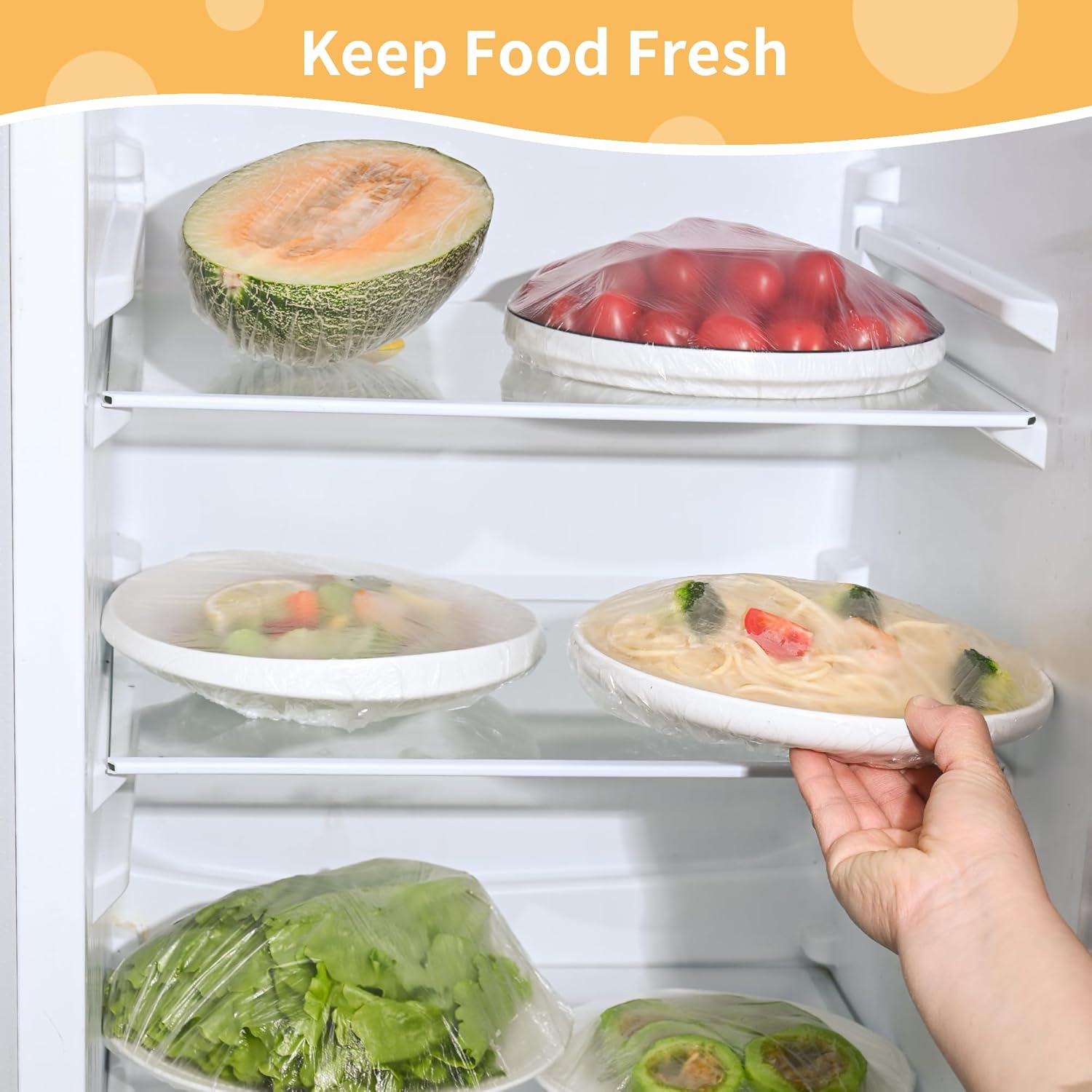 200 Bowl Covers Shower Caps for Sourdough Bread Proofing Large Elastic Reusable Plastic Wrap for Food Storage Baking Rising Meal-Prep Fermentation BPA-Free Keep Food Fresh