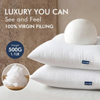 MIULEE 18x18 Pillow Inserts Set of 2, Decorative Throw Pillows for Couch Sofa Bed with 100% Virgin Microfiber Filling, Soft Supportive Fluffy Square Cushion Inserts