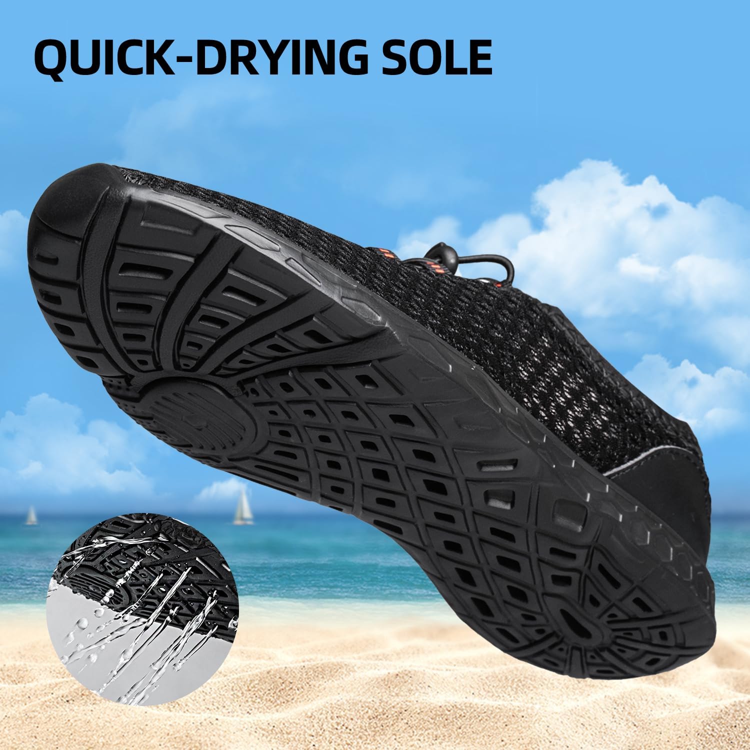 Doussprt Men'S Water Shoes Quick Drying Sports Aqua Shoes
