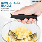 Xl Pastry Cutter For Baking, Heavy Duty Pastry Blender Stainless Steel, Thick Sharp Blades Dough Blender, Dough Cutter Butter Cutter Pastry For Easy Mixing, Dishwasher Safe (Black)