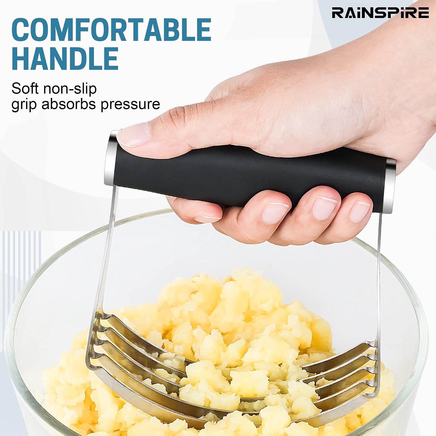 Xl Pastry Cutter For Baking, Heavy Duty Pastry Blender Stainless Steel, Thick Sharp Blades Dough Blender, Dough Cutter Butter Cutter Pastry For Easy Mixing, Dishwasher Safe (Black)