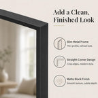 2-Pack 24"X36" Matte Black Framed Bathroom Vanity Wall Mirrors | Taller Vanity Pair, Balanced Twin-Sink Look, Matching Finish Across Rooms, Vertical/Horizontal Hanging, Tempered Glass