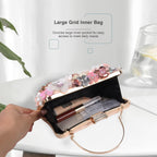 Women Clutches Flower Evening Handbag Chain Strap Shoulder Bag