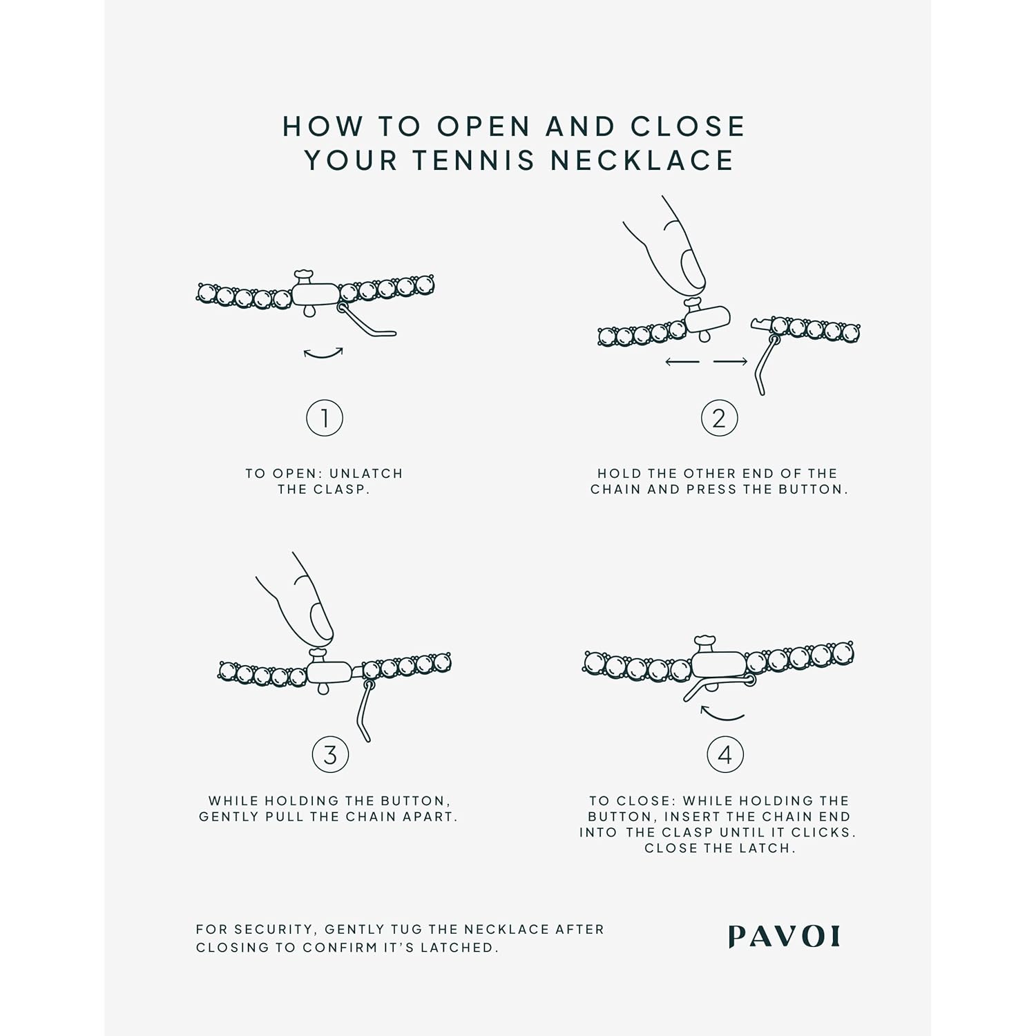 PAVOI 14K Gold Plated 3mm Simulated Diamond Tennis Necklace – Chunky Long Necklace for Women – Sizes 16" and 18"