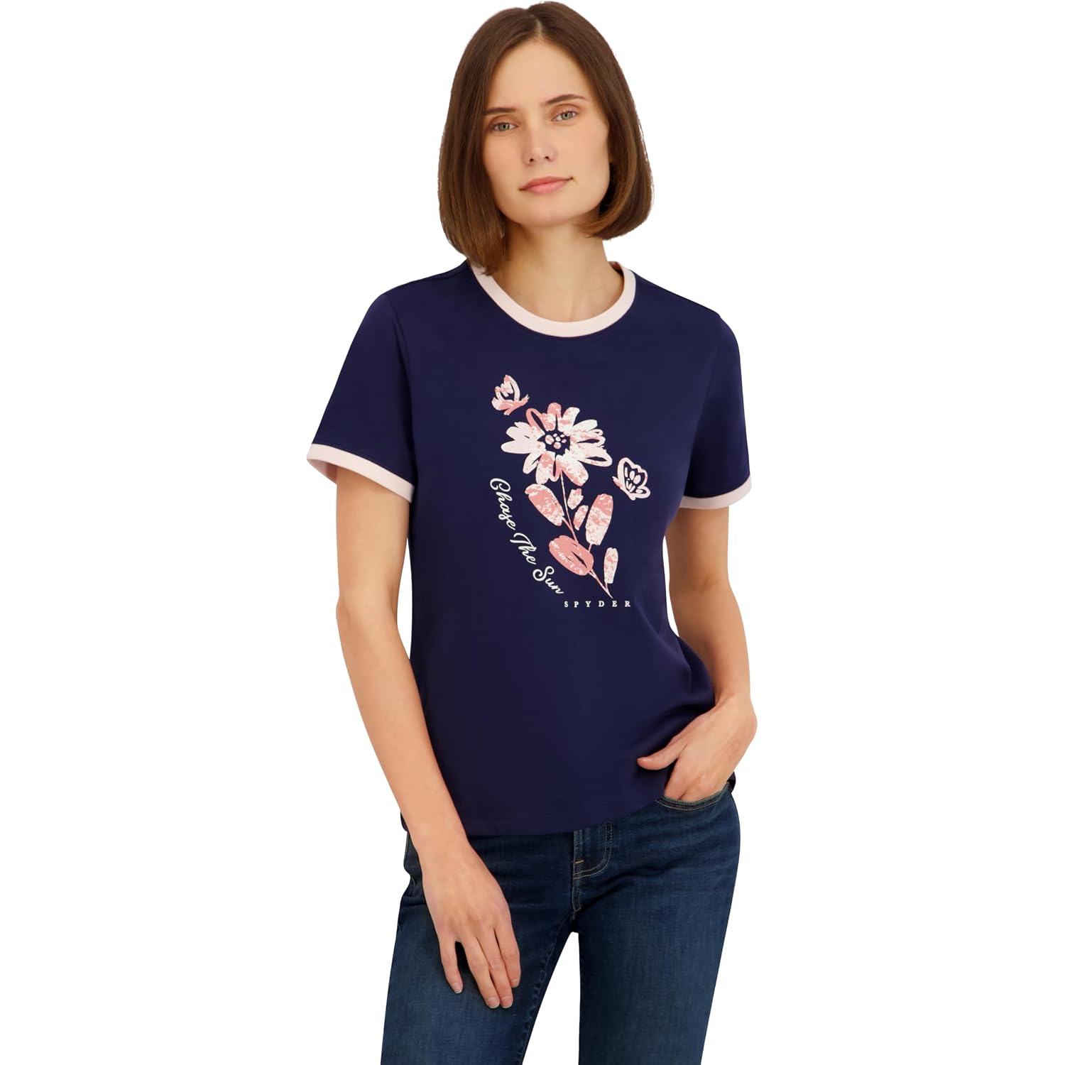 Spyder Women'S Floral Chase The Sun Graphic Short Sleeve Tee T-Shirt