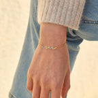 STORYJEWELLERY Sister Gifts, Sister Bracelet, Birthday Gifts for Sisters, Wave Bracelet, Cross Bracelets, Christian Jewelry