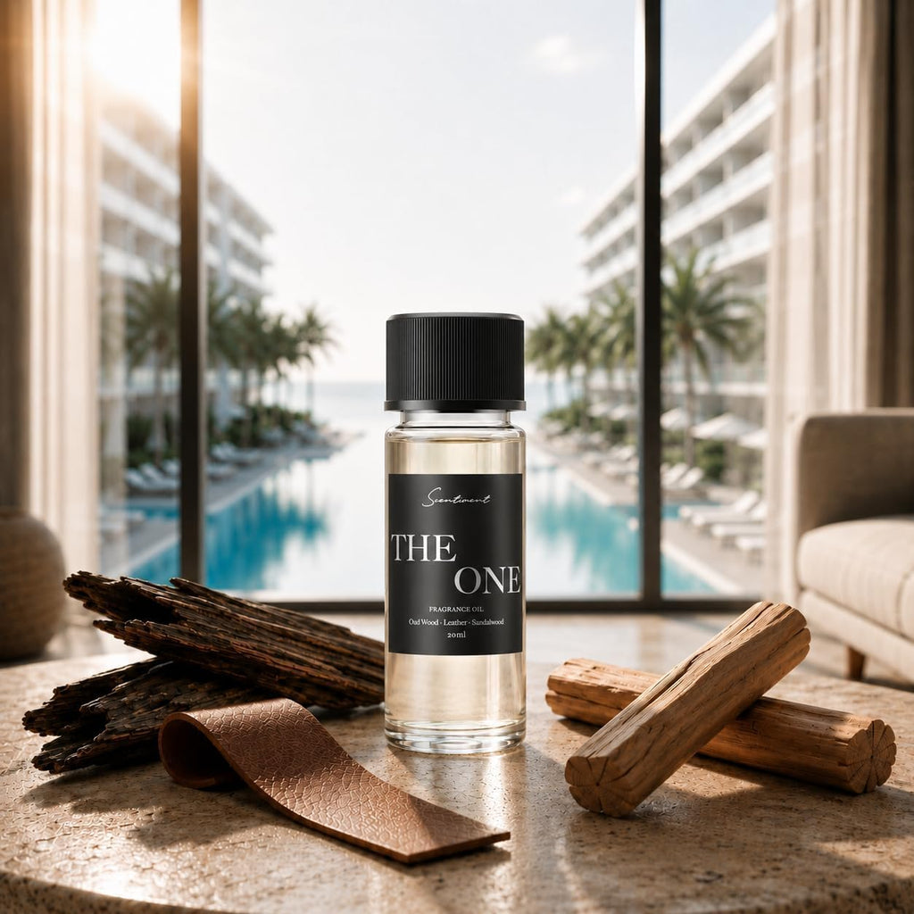 Scentiment The One Diffuser Oil - Premium Hotel Scent With Notes Of Cardamom, Leather, Lemon With Cinnamon & Sandalwood Home Scent, Hotel Fragrance Oil Diffuser Refill - 0.68 Fl Oz (20 Ml)