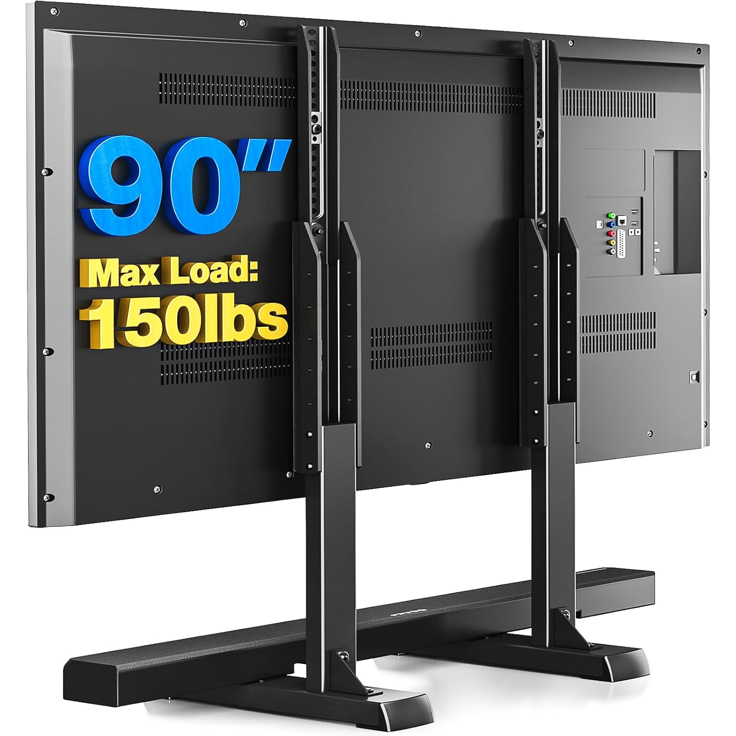 Rfiver Table Top TV Stand with Height Adjustable TV Legs, TV Stands Base with Cable Management for Most 37 to 86 90 Inch Flat or Curved TVs, Steel TV Feet Holds up to 150 lbs, Max VESA 800x600mm