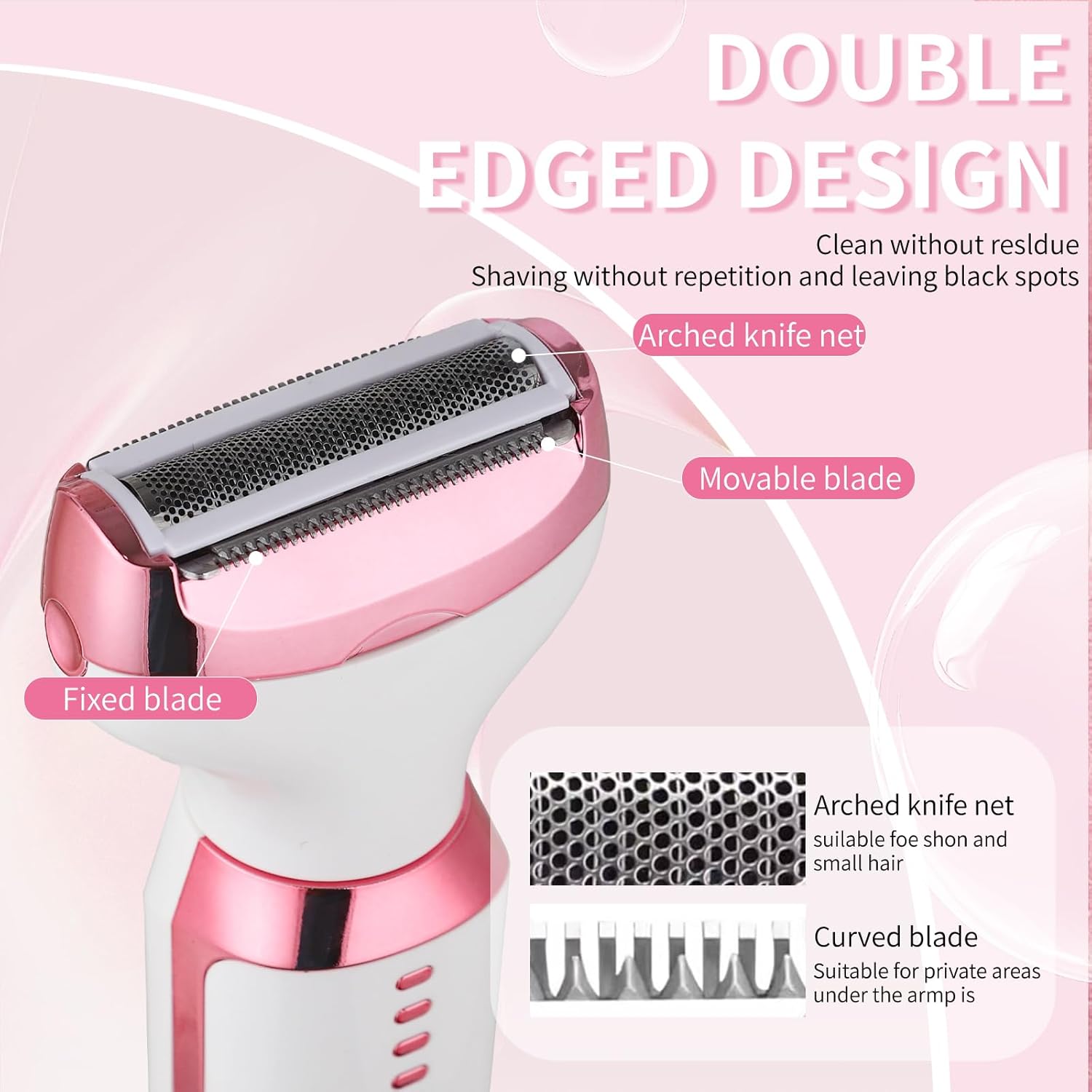 Electric Razors LED Display for Women Men, 2026 Wet/Dry Lady Electric Shaver,4 in 1 Hair Remover with IPX7 Waterproof,Smooth & Silky Portable Bikini Electric Grooming Set (Multicolor)