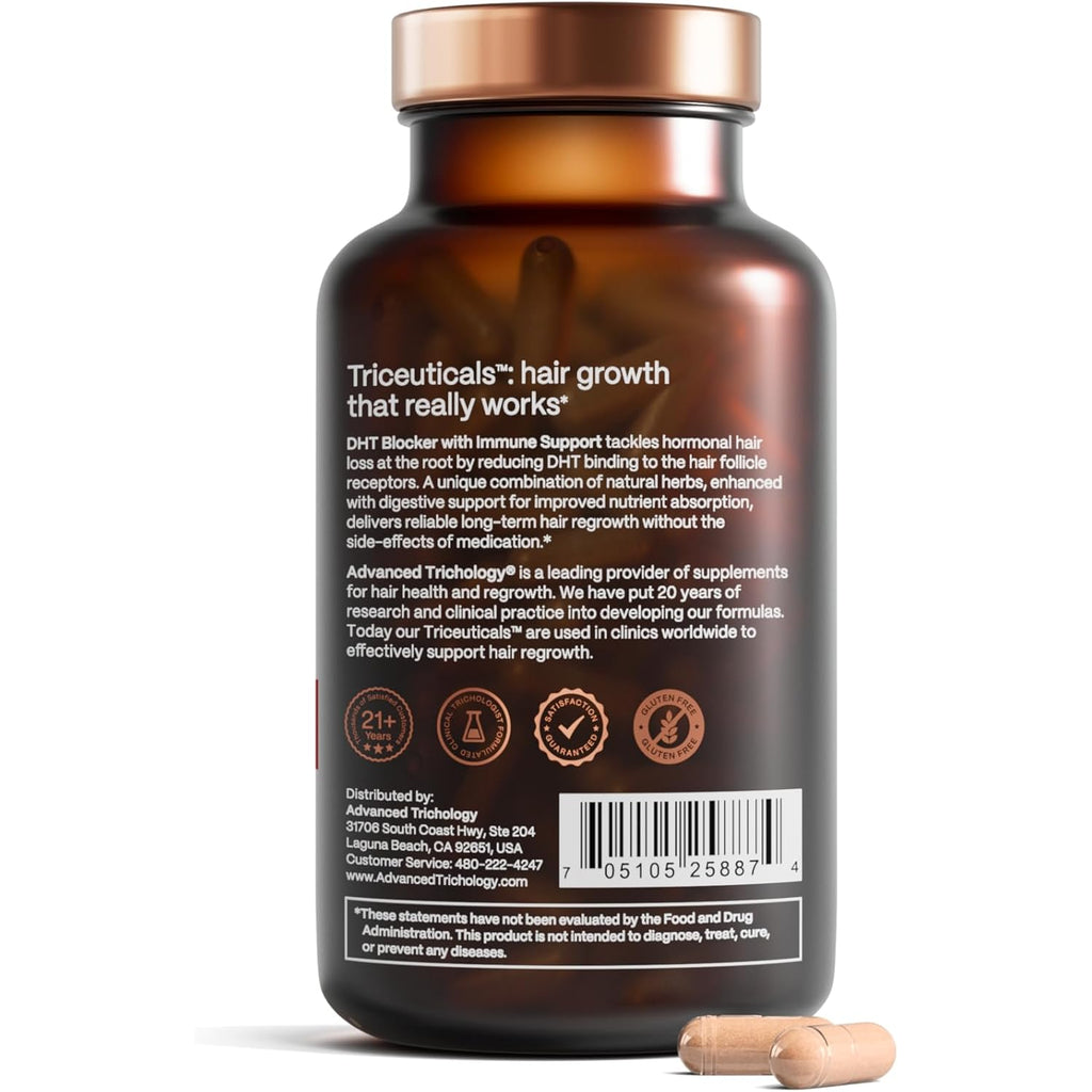 DHT Blocker - Hair Growth Supplement for Genetic Thinning for Men and Women | Approved* by American Hair Loss Association | Guaranteed, Backed by 20 Years of Experience in Hair Loss Treatment Clinics