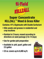 Hi-Yield (33693) Super Concentrate Killzall Weed & Grass Killer, 1 Gal | Glyphosate 41% Super Concentrate - Kills Weeds & Grasses To Root, Mixes To Treat Large Areas, 1 Gal - Serious Diyers