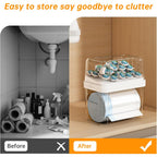 2-In-1 Trash Bag Holder Laundry & Dishwasher Pods Container,Garbage Bag Dispenser With Removable Lids,Kitchen Organizer And Under Sink Storage Box