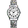 OIDEA Stretch Band Watches for Women: Bohemia Easy Reader Elastic Watch Large Face Big Number Analog Quartz Bracelet Watch Expansion Band Wristwatch