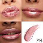 Rose Gold Metallic Lip Liner And Lipstick Combo Lip Gloss Tints Stain Set Makeup For Women Long Lasting Waterproof 24, Light Pink Metallic Glitter Shimmer Iridescent Liquid Lipstick Lippies Lip Gloss