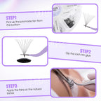 WENDY Lash Tweezers for Eyelash Extensions, Precision Fiber Stainless Steel Lash Applicator Tool for False Eyelashes, Precision Fiber Mega Volume lash-tweezers Use at Home