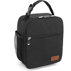 Lunch Bag For Men Women Adults Small For Office Work Picnic - Reusable Portable Lunchbag, Black