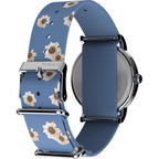Timex Women'S Peanuts Floral 38Mm Watch - Pink Strap White Dial Silver-Tone Case