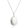 Amazon Essentials Sterling Silver Polished Oval Locket Necklace