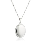 Amazon Essentials Sterling Silver Polished Oval Locket Necklace